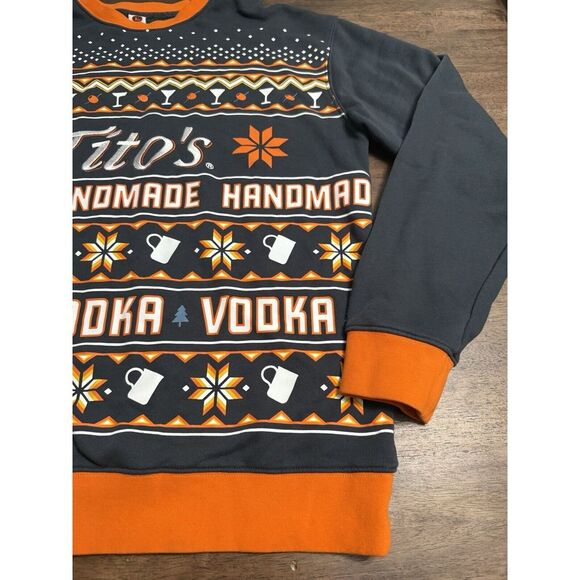 Titos Vodka Sweatshirt Mens Size Large Ugly Christmas Embroidered - Picture 4 of 11